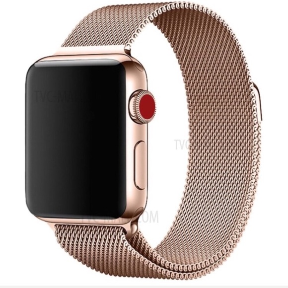 🛍 Apple Watch Band Metal Rose Pink - Picture 1 of 5